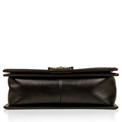 Chanel Boy Bag Lambskin Black Shoulder Bag Style 12