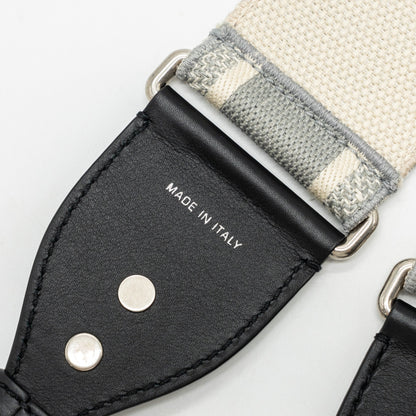 Dior Wide Shoulder Strap Canvas Embroidered Grey