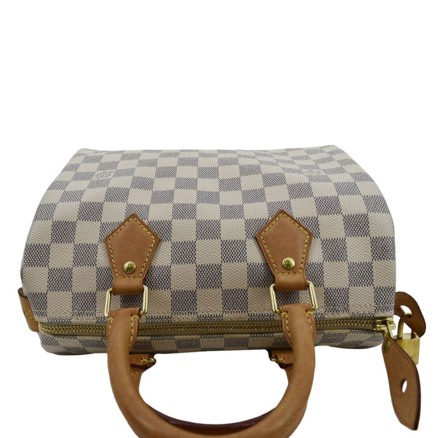 LOUIS VUITTON 25 Damier Azur Shoulder Bag White