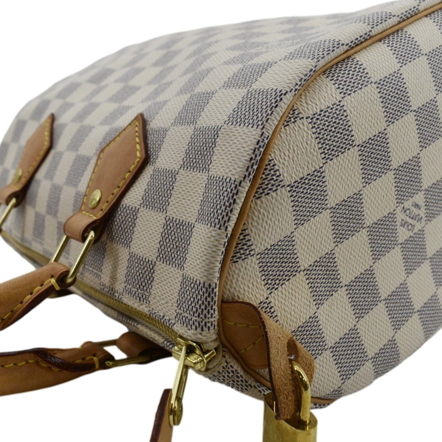LOUIS VUITTON 25 Damier Azur Shoulder Bag White