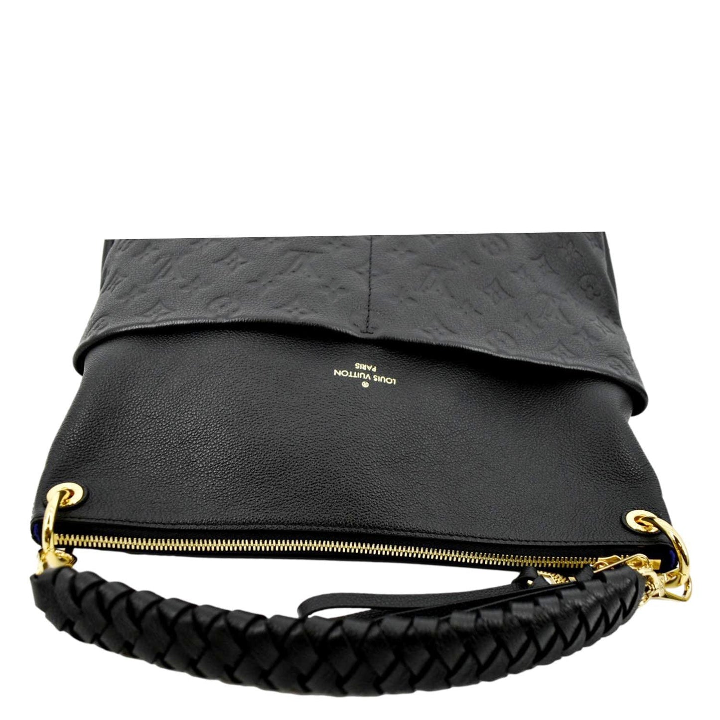 LOUIS VUITTON Maida Monogram Empreinte Leather Hobo Shoulder Bag Black
