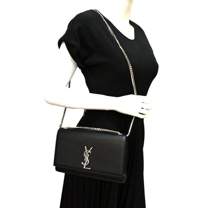 Saint Laurent Kate Leather Black Crossbody Style 16