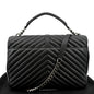 Saint Laurent College Leather Black Shoulder Bag Style 3