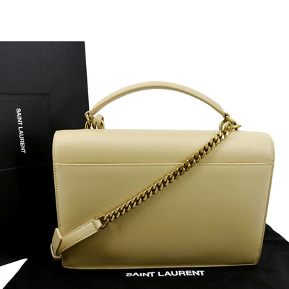 Saint Laurent Sunset Leather Beige Shoulder Bag Style 2