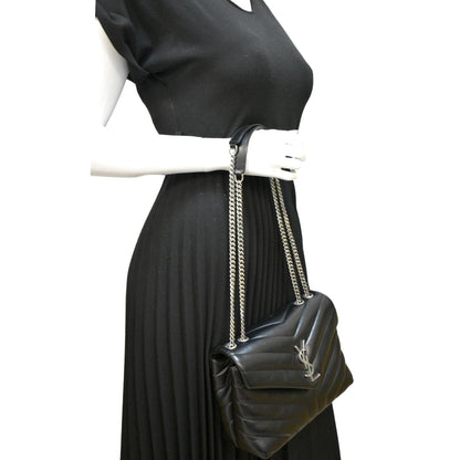 Saint Laurent Loulou Leather Black Shoulder Bag Style 9