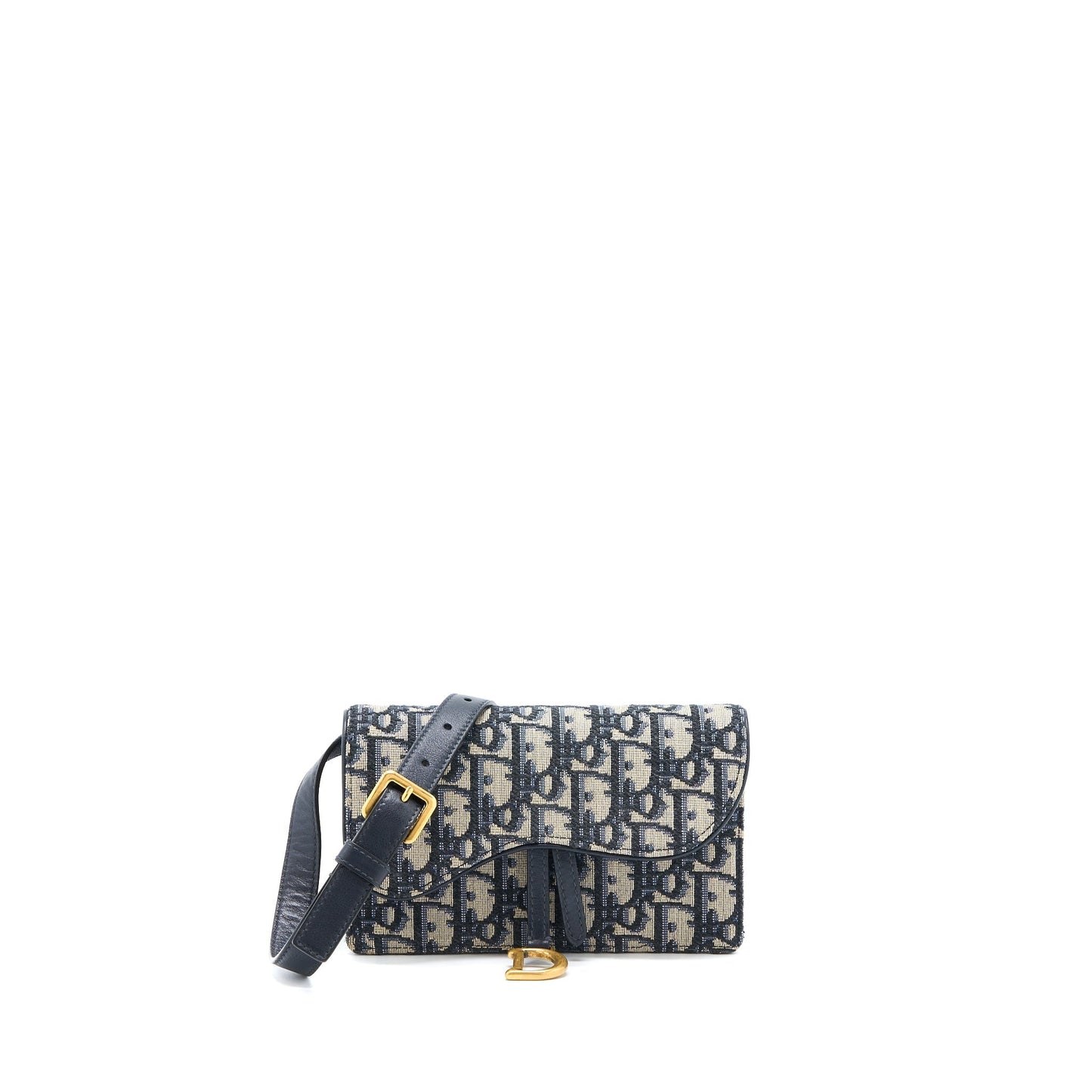 Dior Saddle Belt Pouch Blue Oblique Jacquard