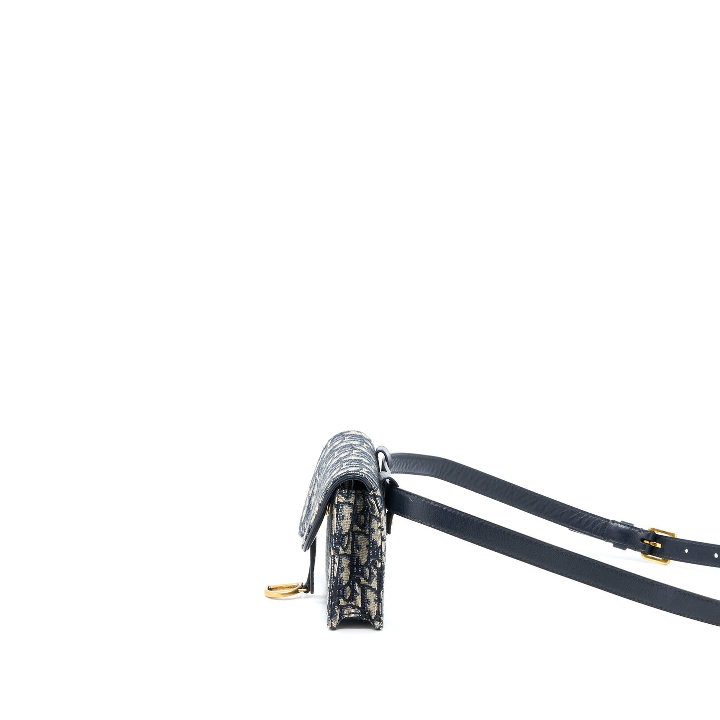 Dior Saddle Belt Pouch Blue Oblique Jacquard