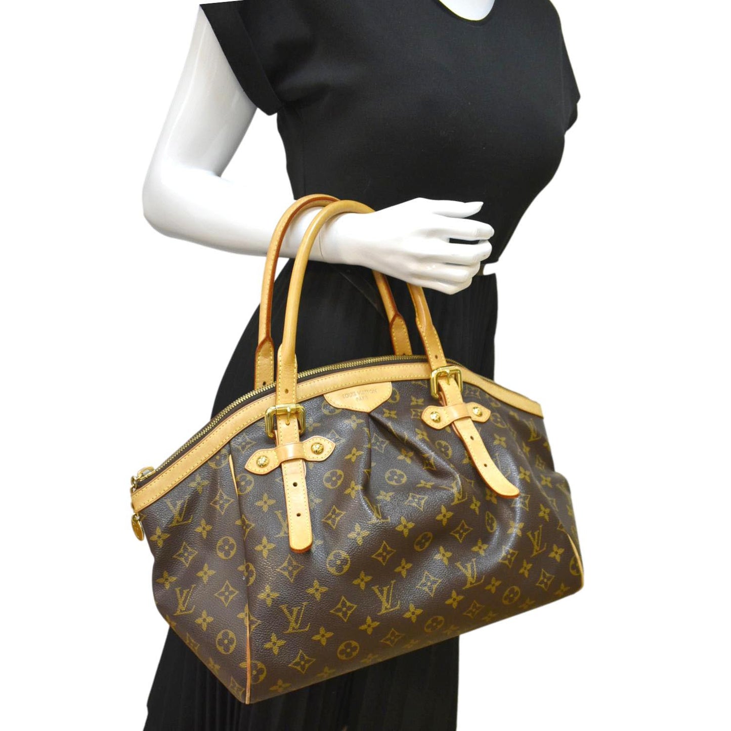 LOUIS VUITTON Tivoli GM Monogram Canvas Shoulder Bag Brown