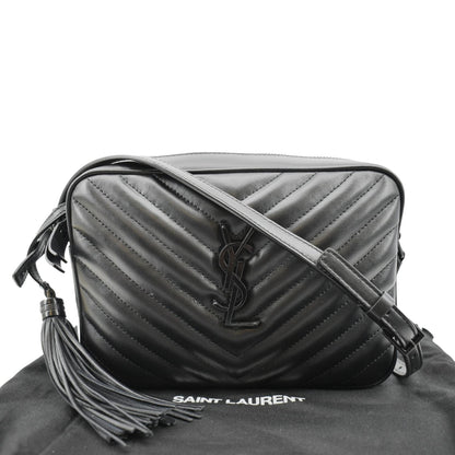 Saint Laurent Lou Leather Black Crossbody Style 19