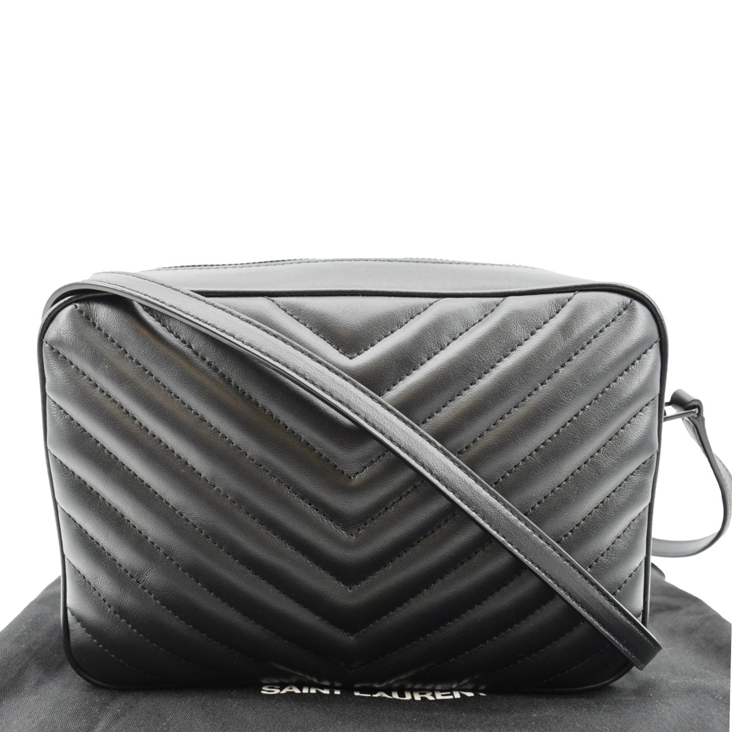 Saint Laurent Lou Leather Black Crossbody Style 19