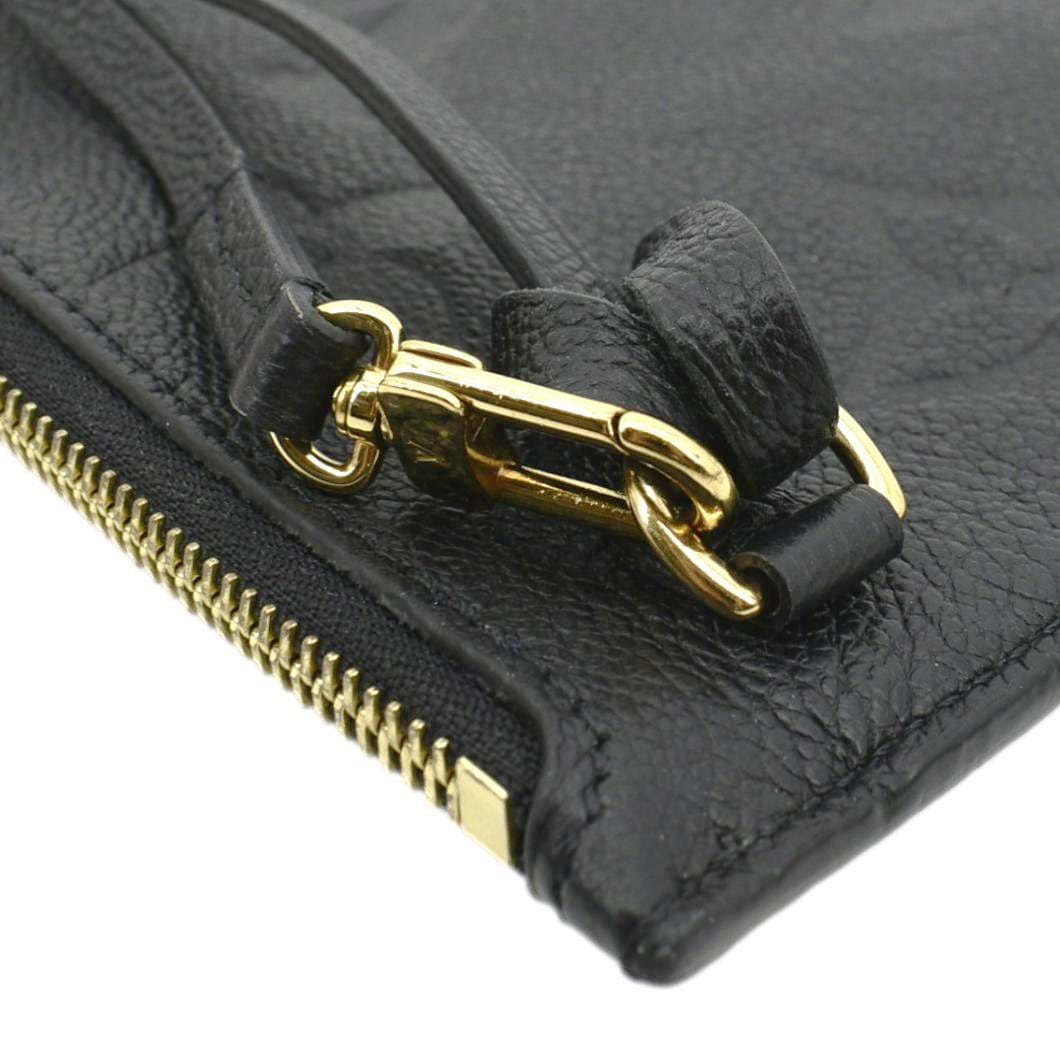 LOUIS VUITTON Empreinte Monogram Neverfull MM Pochette Wristlet Pouch Black