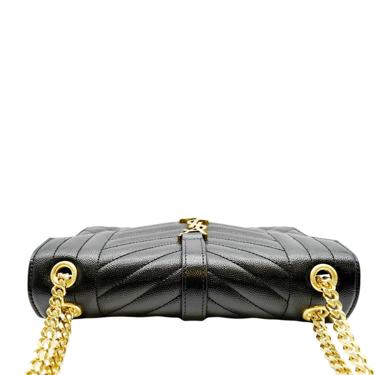 Saint Laurent Envelope Leather Black Shoulder Bag Style 17