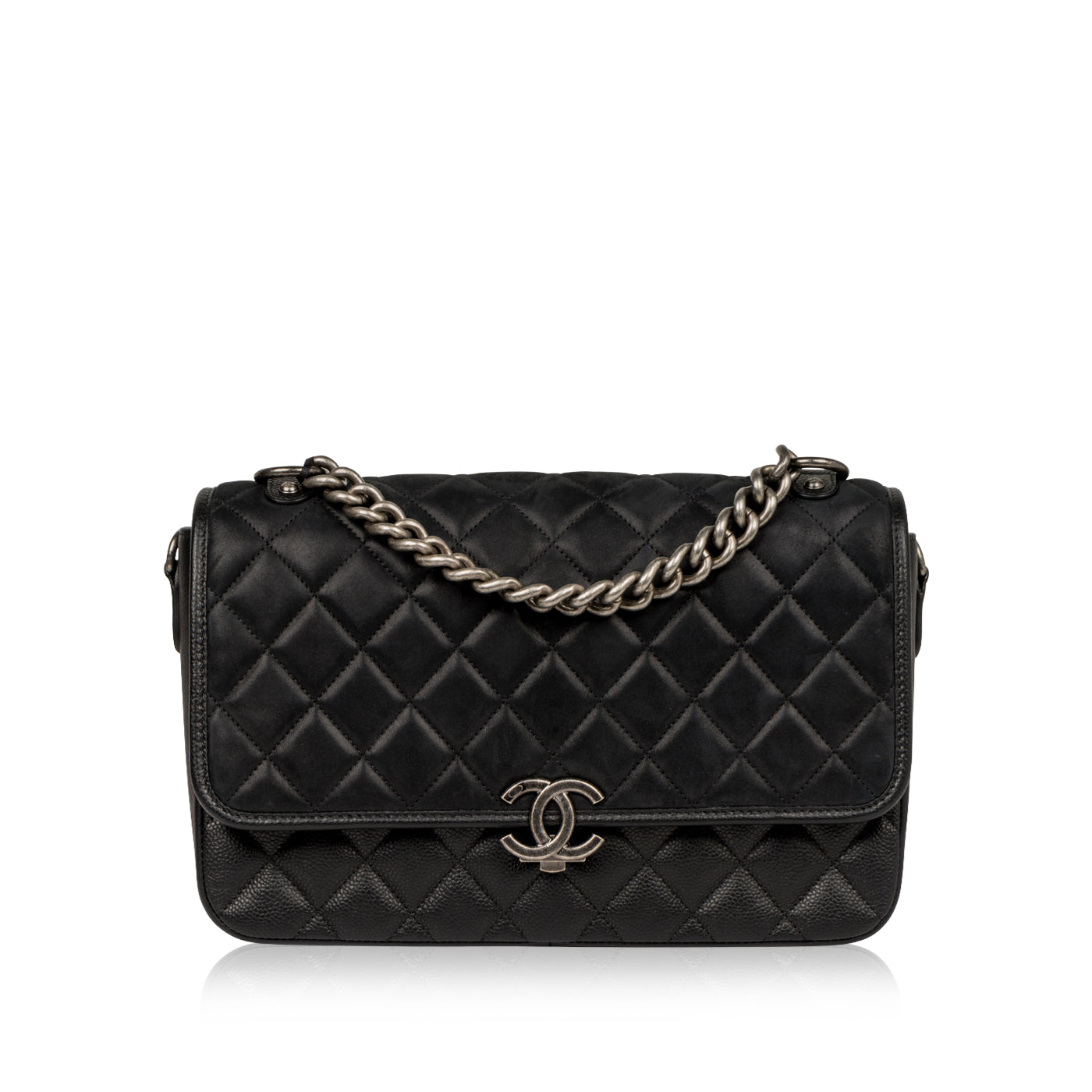Chanel Caviar And Nubuck Messenger Bag
