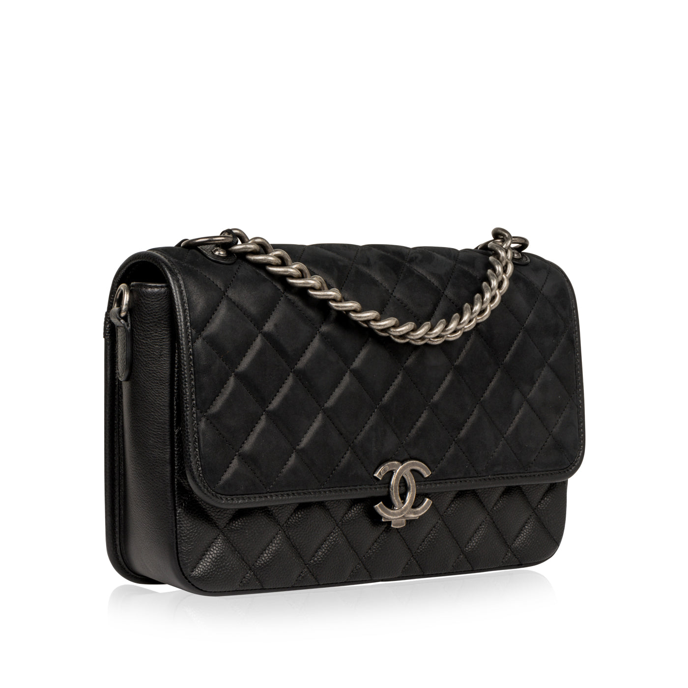 Chanel Caviar And Nubuck Messenger Bag