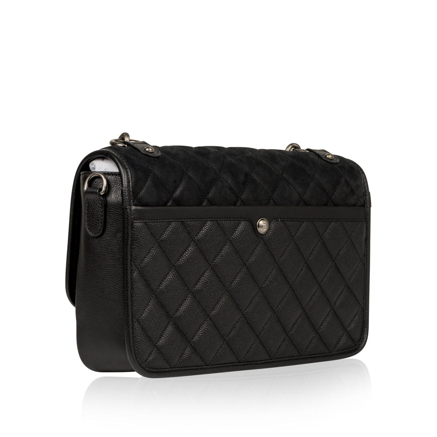 Chanel Caviar And Nubuck Messenger Bag