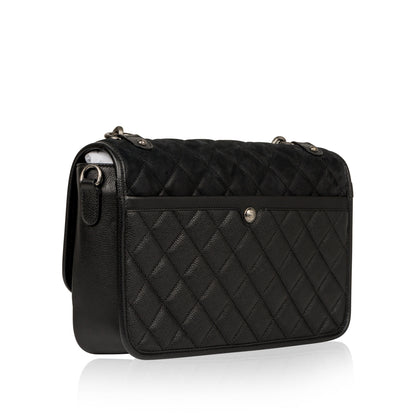 Chanel Caviar And Nubuck Messenger Bag