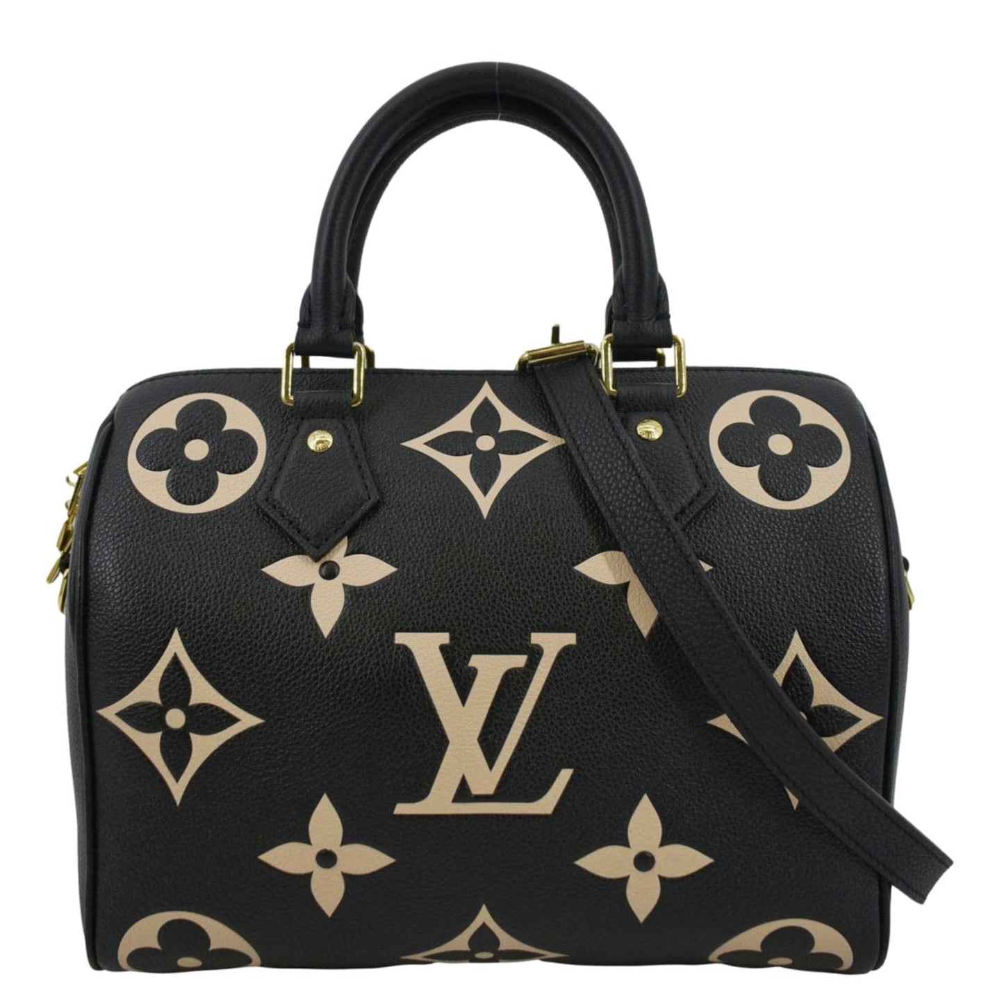 LOUIS VUITTON 25 Bandouliere Monogram Empreinte Leather Crossbody Bag Bicolor
