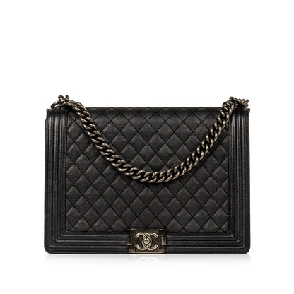 Chanel Boy Bag Quilted Black Shoulder Bag Quilted