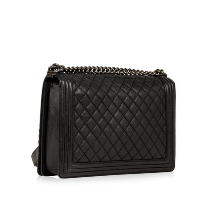 Chanel Boy Bag Quilted Black Shoulder Bag Quilted