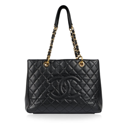 Chanel Timeless Caviar Black Tote Bag Style 14