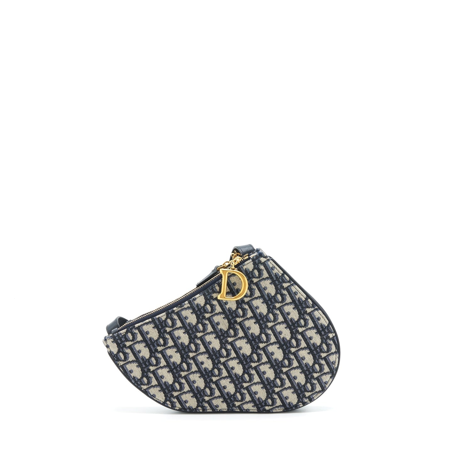Dior Saddle Pouch Blue Oblique Canvas