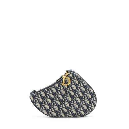 Dior Saddle Pouch Blue Oblique Canvas