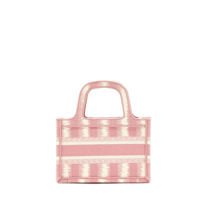 Dior Book Tote Mini Purse Pink/White