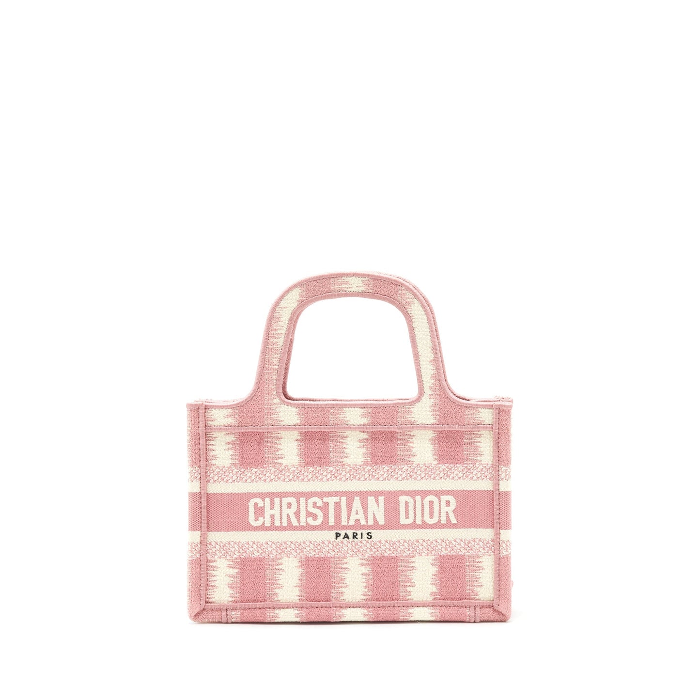 Dior Book Tote Mini Purse Pink/White