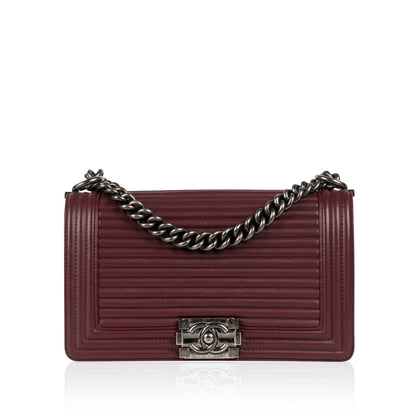Chanel Boy Bag Leather Black Shoulder Bag Leather