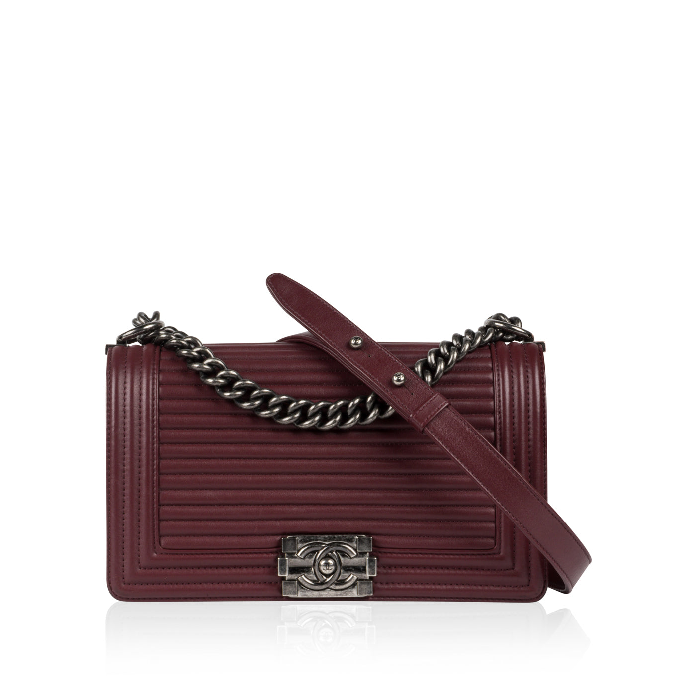 Chanel Boy Bag Leather Black Shoulder Bag Leather