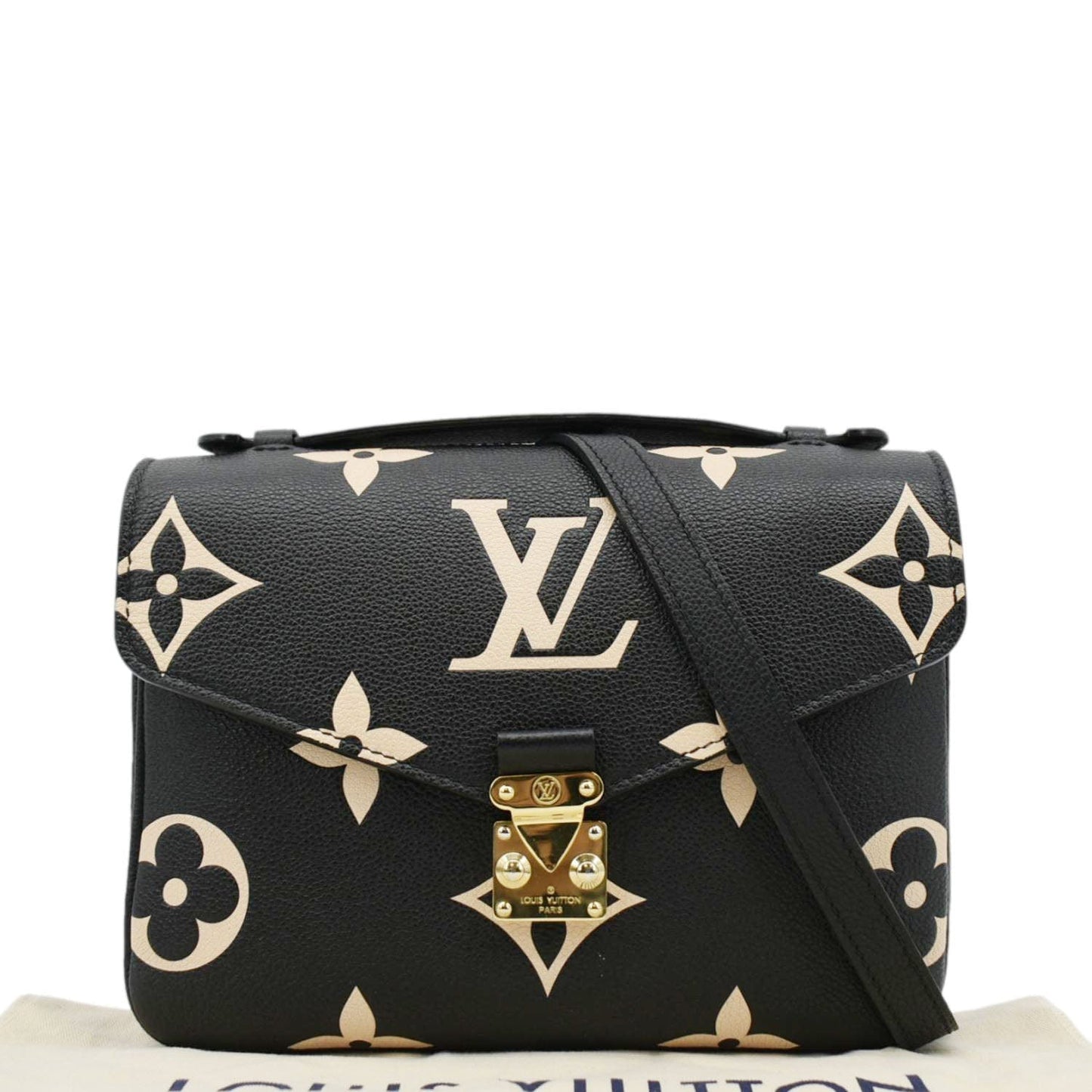 LOUIS VUITTON Metis Pochette Empreinte Leather Crossbody Bag Bicolor