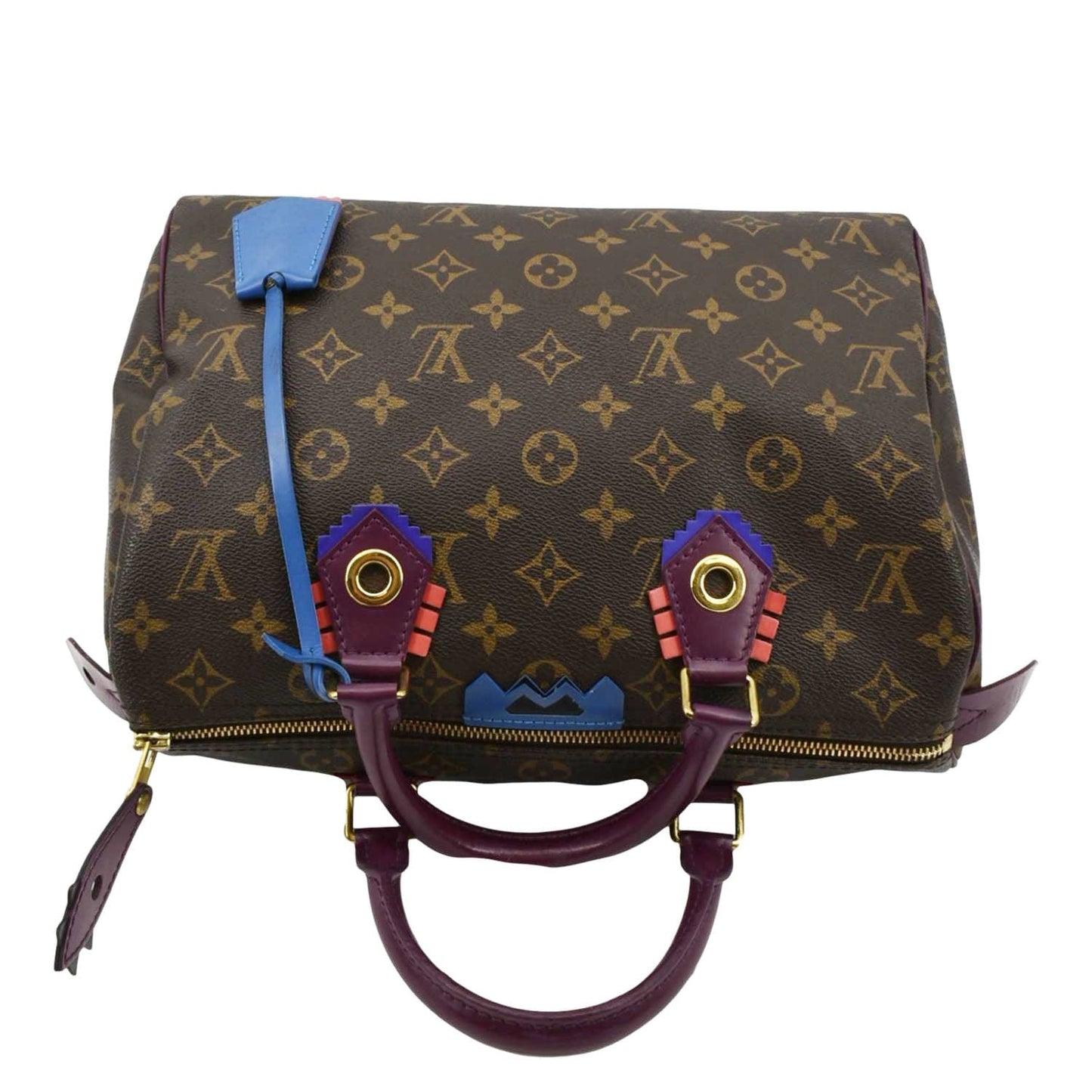 LOUIS VUITTON Totem 30 Monogram Canvas Satchel Bag Magenta