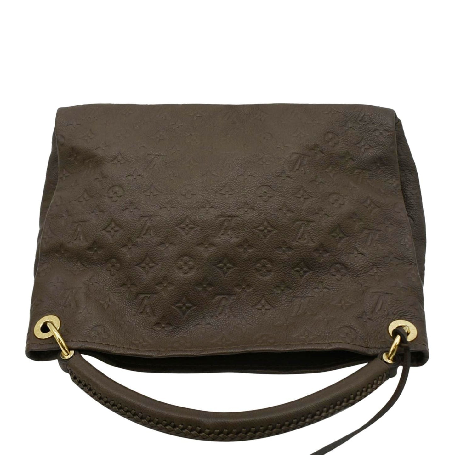 LOUIS VUITTON Artsy MM Monogram Empreinte Leather Hobo Bag Brown