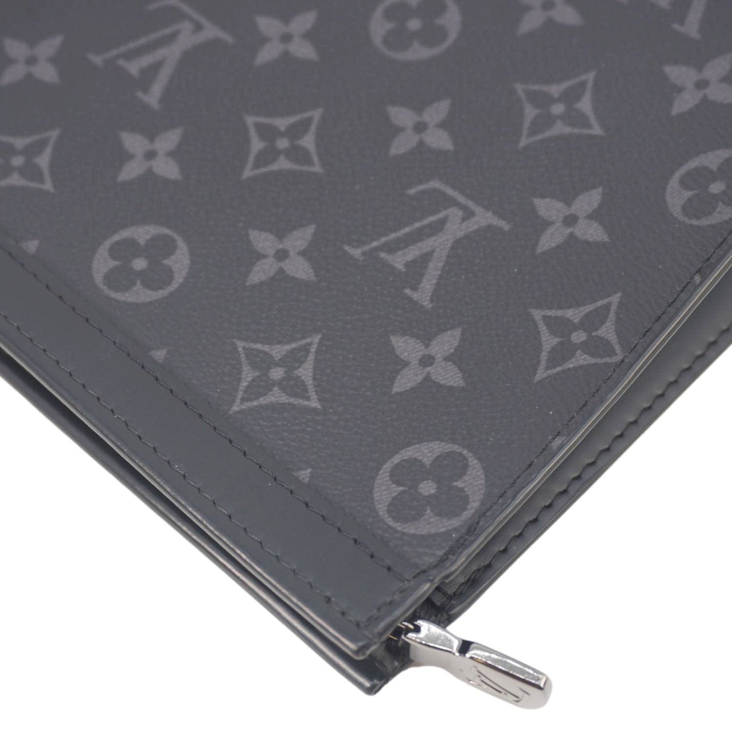LOUIS VUITTON Voyage MM Monogram Eclipse Pouch Bag Black