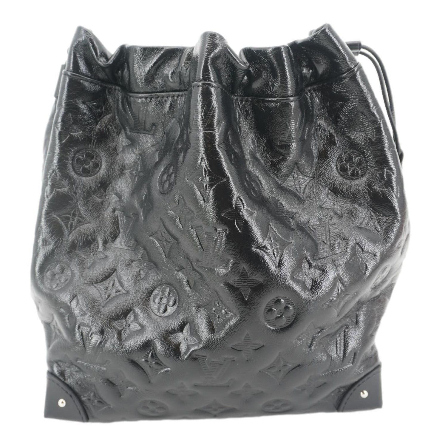 LOUIS VUITTON Noe Trunk PM Lambskin Leather Shoulder Bag Black