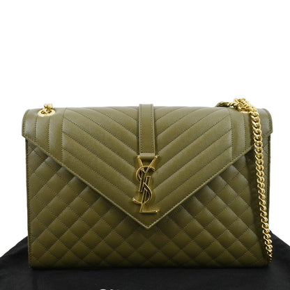 Saint Laurent Envelope Leather Red Shoulder Bag Style 11