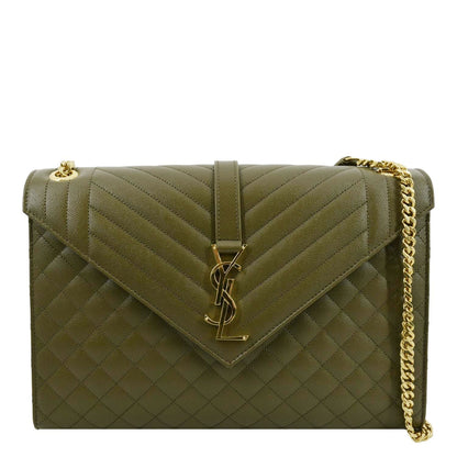 Saint Laurent Envelope Leather Red Shoulder Bag Style 11
