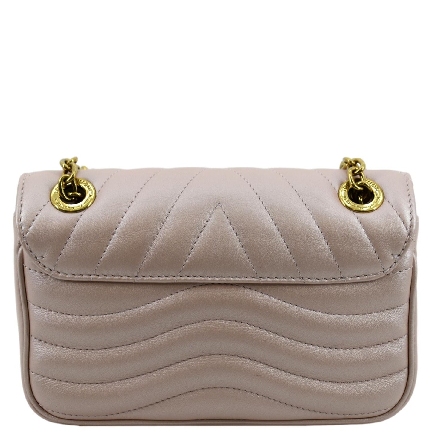 LOUIS VUITTON New Wave PM Quilted Leather Chain Crossbody Bag Rose Blossom