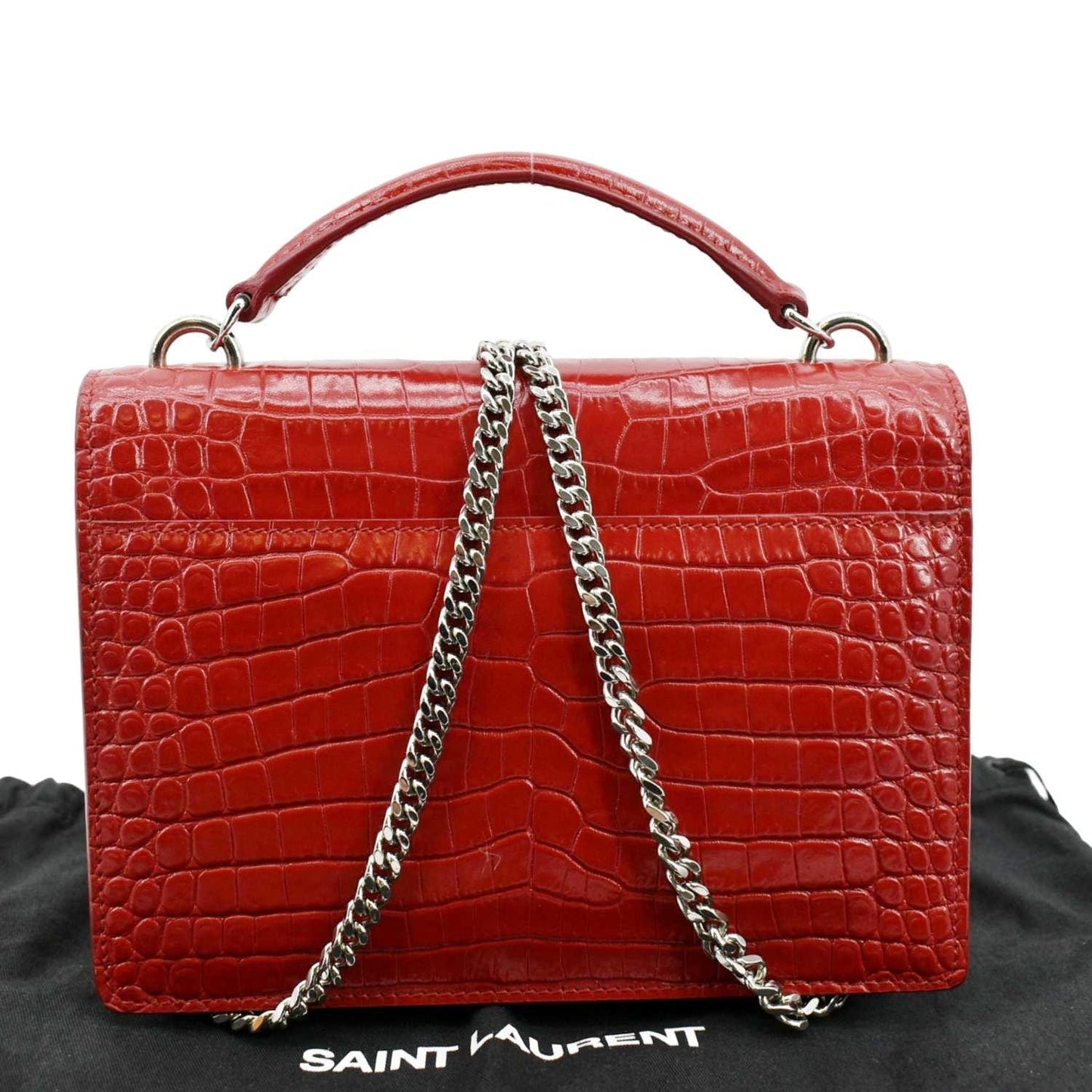 Saint Laurent Sunset Leather Red Crossbody Style 6