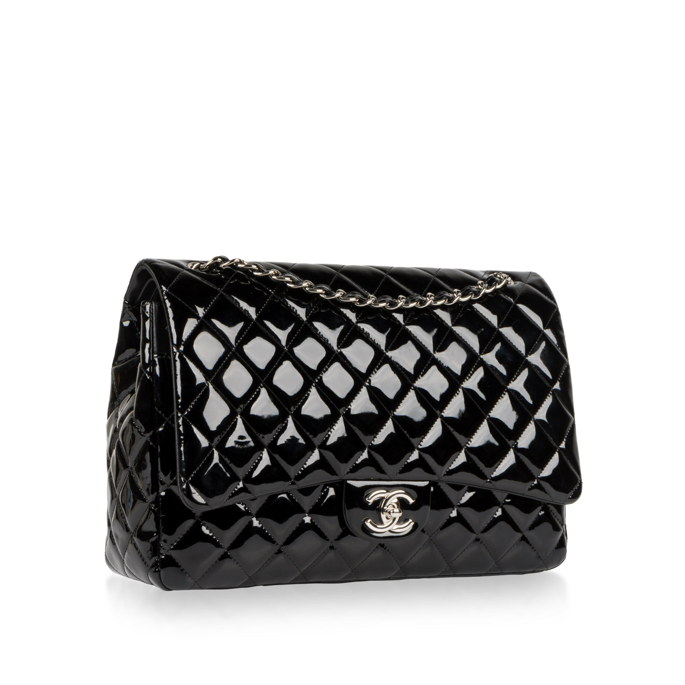 Chanel Classic Flap Lambskin Black Shoulder Bag Style 316