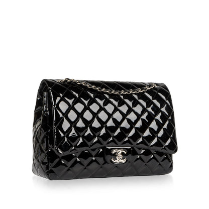 Chanel Classic Flap Patent Leather Black Shoulder Bag Style 15