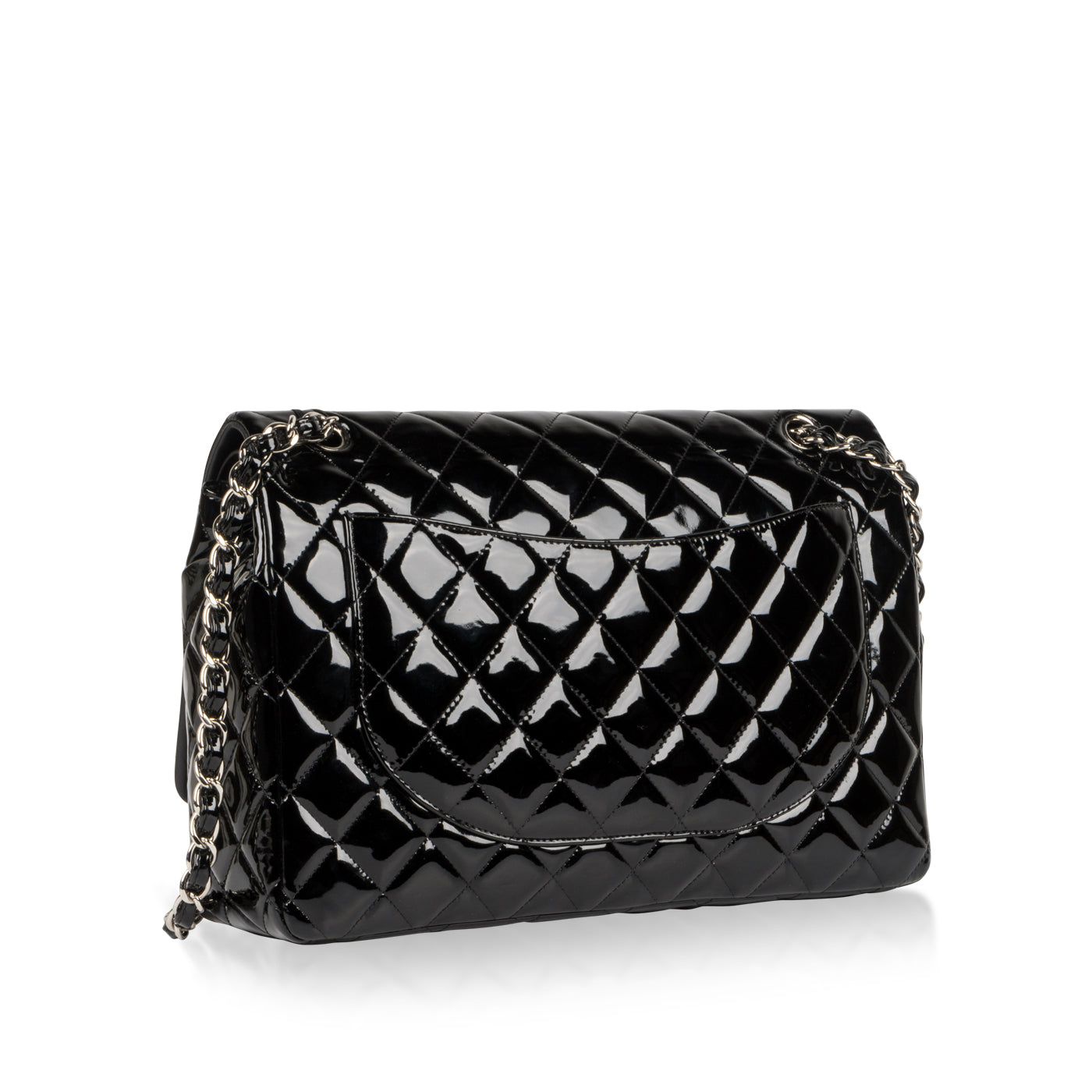 Chanel Classic Flap Patent Leather Black Shoulder Bag Style 15