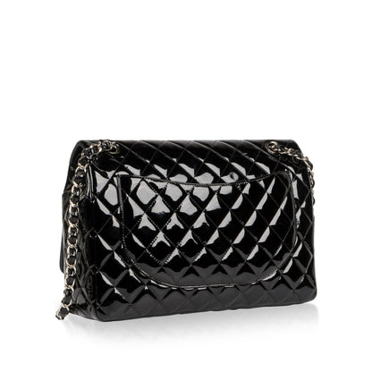 Chanel Classic Flap Patent Leather Black Shoulder Bag Style 15
