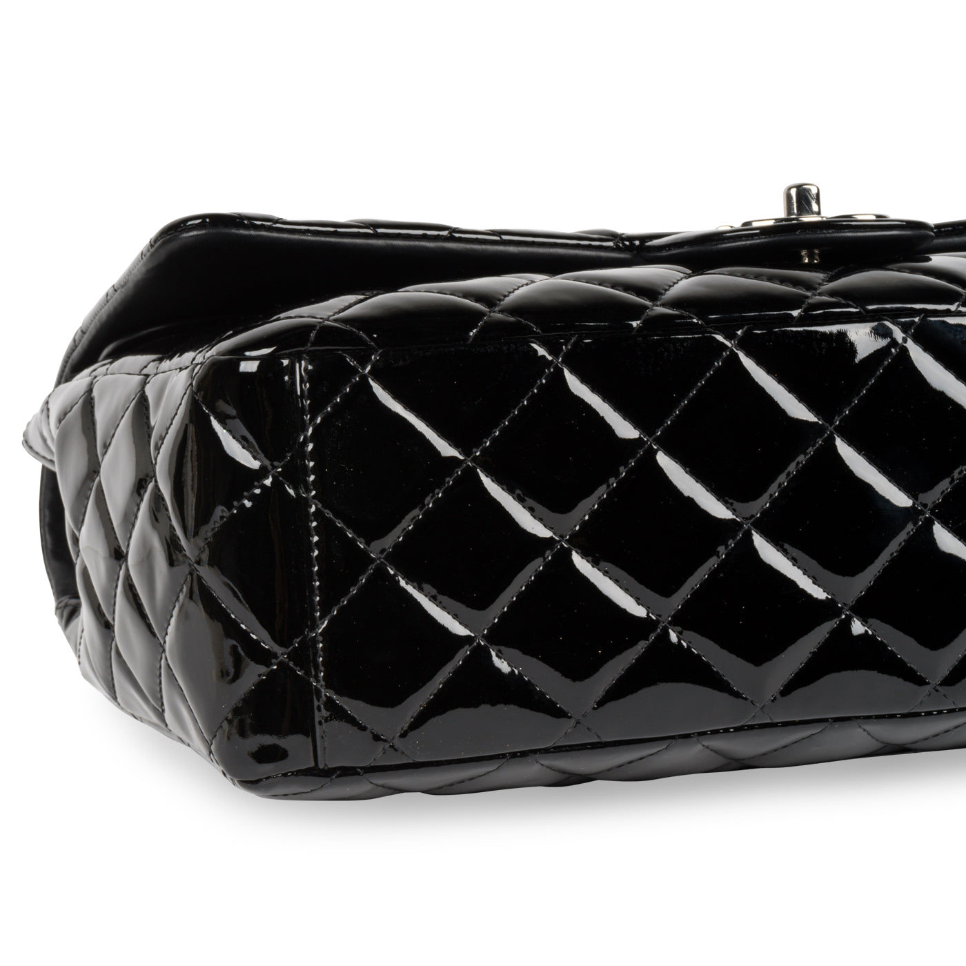 Chanel Classic Flap Patent Leather Black Shoulder Bag Style 15