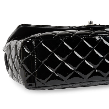 Chanel Classic Flap Patent Leather Black Shoulder Bag Style 15