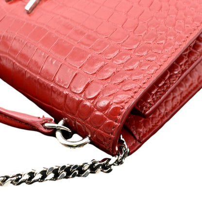 Saint Laurent Sunset Leather Red Crossbody Style 6