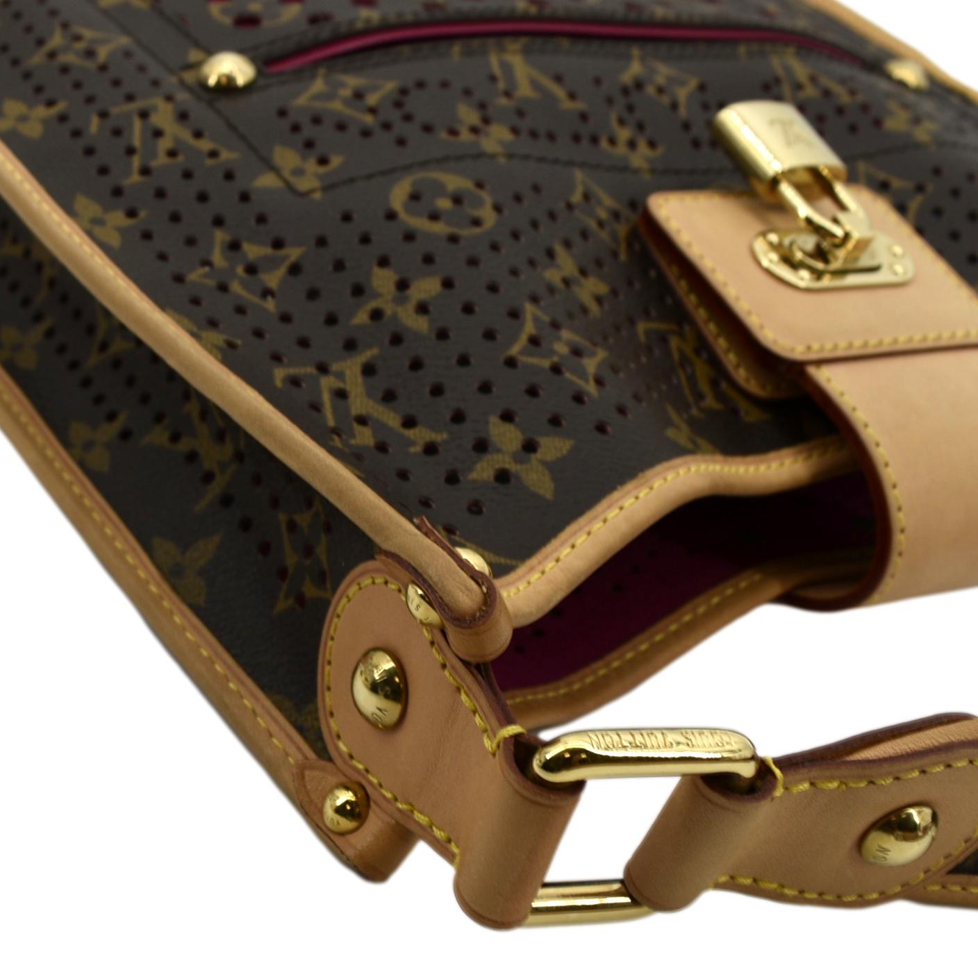 LOUIS VUITTON Perforated M tte Monogram Canvas Crossbody Bag Brown