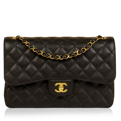 Chanel Classic Flap Caviar Black Shoulder Bag Style 51