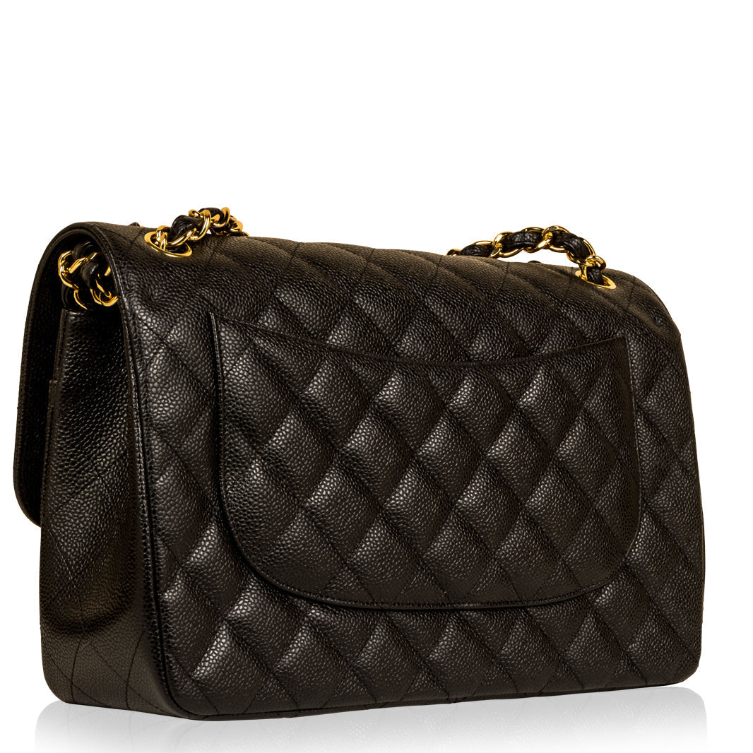 Chanel Classic Flap Caviar Black Shoulder Bag Style 51
