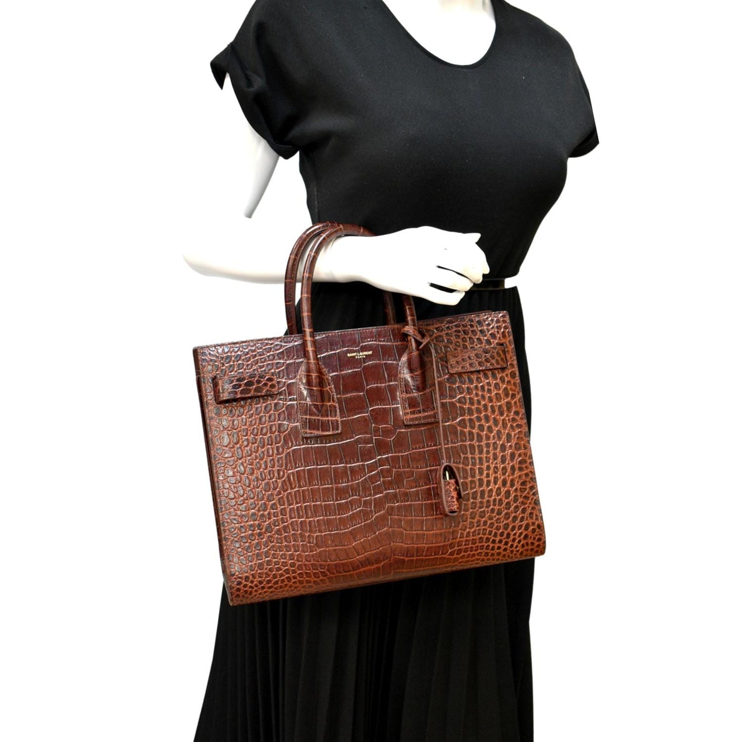 Saint Laurent Sac De Jour Leather Brown Handbag